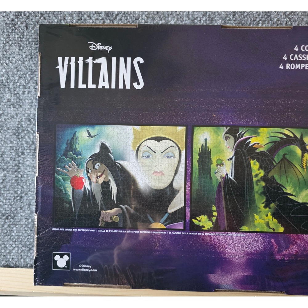 Disney Villains Jigsaw Puzzle Set 4x1000pc Maleficent Ursula Sealed Gothic Gift - Picture 6 of 9